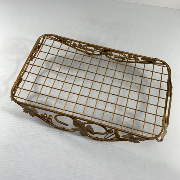 Metal Gold Colored Casserole Holder Carrier Basket - Picture 3 of 5